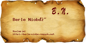 Berle Niobé névjegykártya